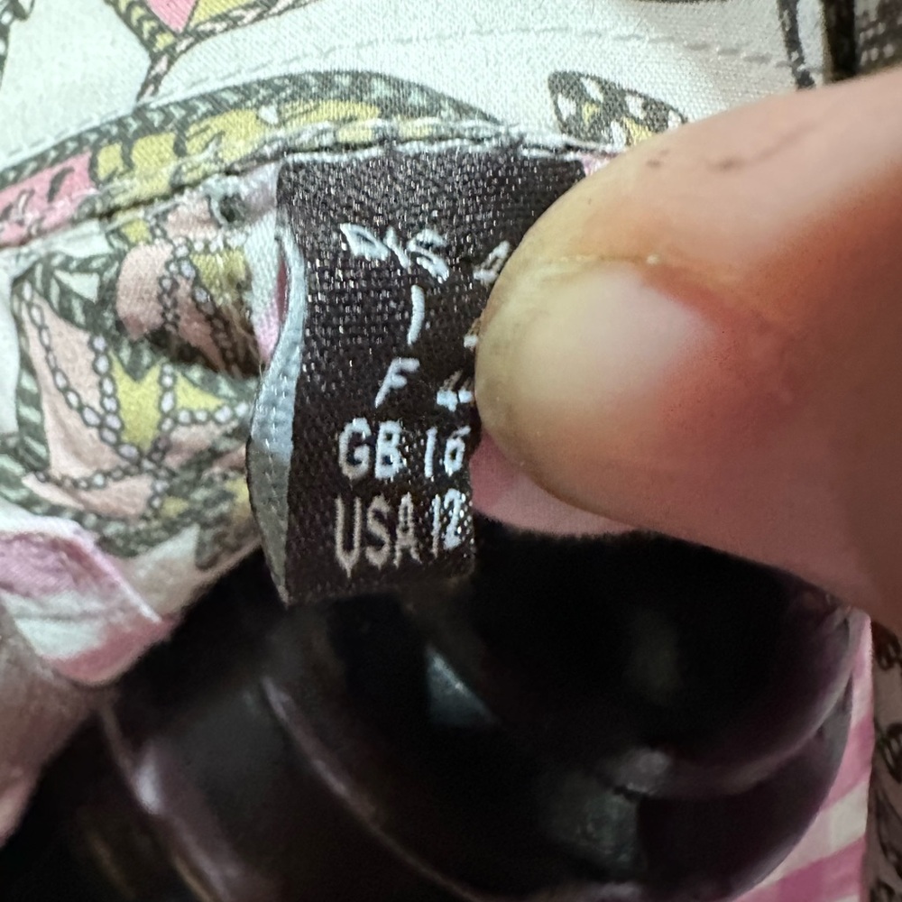 Ladies 12 Fior da Liso Pink Button Down Dress Shirt - Picture 7 of 9